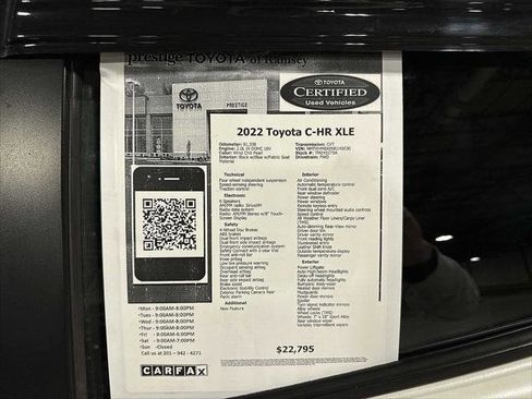 Certified 2022 Toyota C-HR XLE FWD image 13