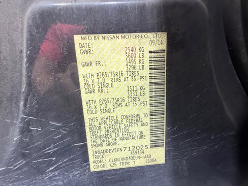 Used 2015 Nissan Frontier PRO-4X w/ Pro-4x Luxury Package image 25