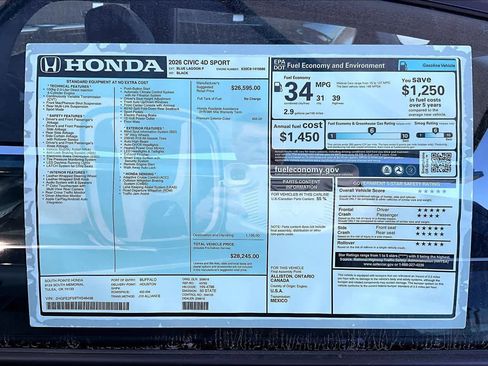 New 2026 Honda Civic Sport image 21