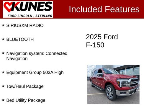 New 2025 Ford F150 Lariat w/ Equipment Group 502A High image 4