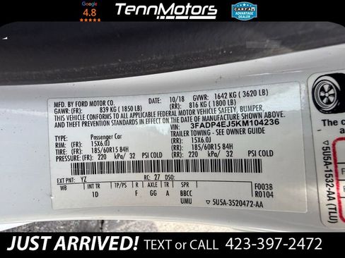 Used 2019 Ford Fiesta SE w/ Cold Weather Package FWD image 22
