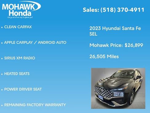 Used 2023 Hyundai Santa Fe SEL w/ Premium Package AWD/4WD image 14