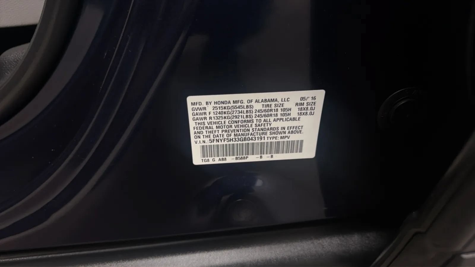 Used 2016 Honda Pilot EX image 25