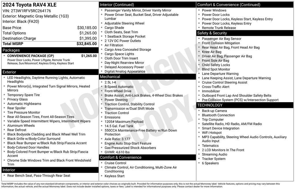 Used 2024 Toyota RAV4 XLE w/ Convenience Package FWD image 8