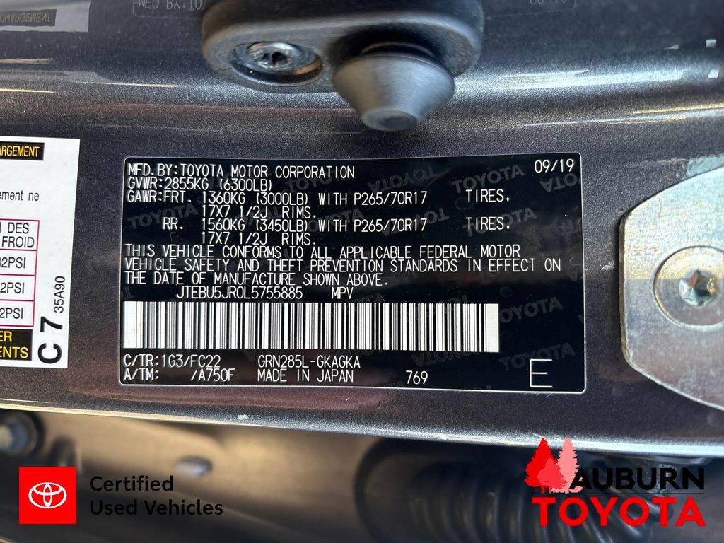 Certified 2020 Toyota 4Runner TRD Off-Road AWD/4WD image 15
