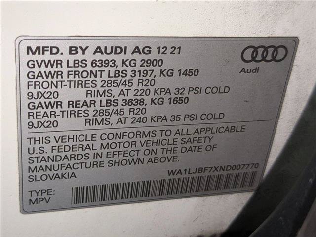 Used 2022 Audi Q7 2.0T Premium Plus w/ Premium Plus Package AWD/4WD image 25