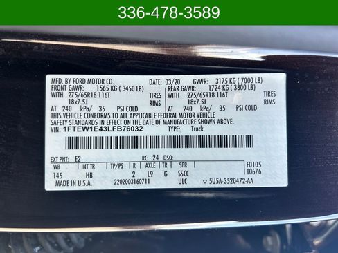 Certified 2020 Ford F150 Lariat w/ Max Trailer Tow Package image 28