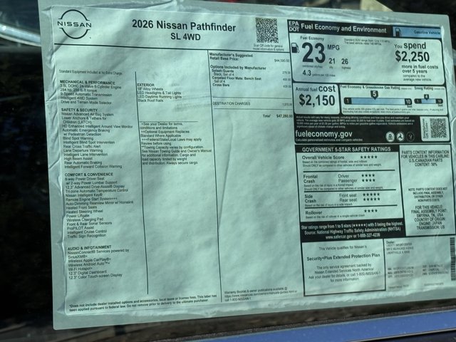 New 2026 Nissan Pathfinder SL AWD/4WD image 17
