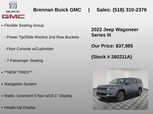 Used 2022 Jeep Wagoneer Series III w/ Flexible Seating Group AWD/4WD image 6