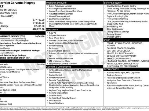 Certified 2026 Chevrolet Corvette Stingray Preferred Cpe w/ Z51 Performance Package RWD image 37