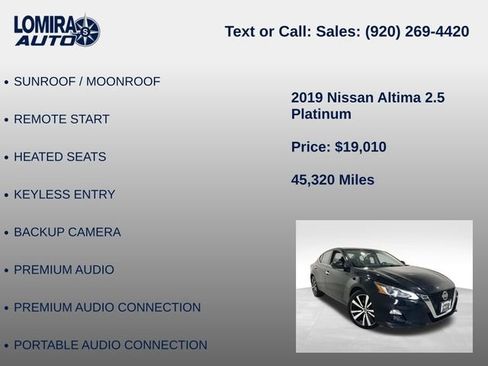 Used 2019 Nissan Altima 2.5 Platinum AWD/4WD image 14