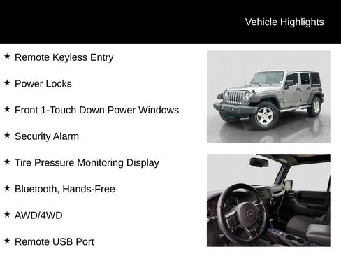 Used 2016 Jeep Wrangler Unlimited Sport w/ Quick Order Package 24S AWD/4WD image 16