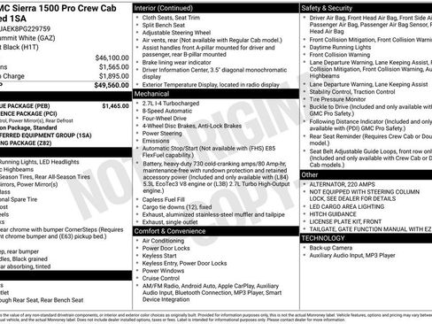 Used 2023 GMC Sierra 1500 Pro w/ Pro Value Package image 46