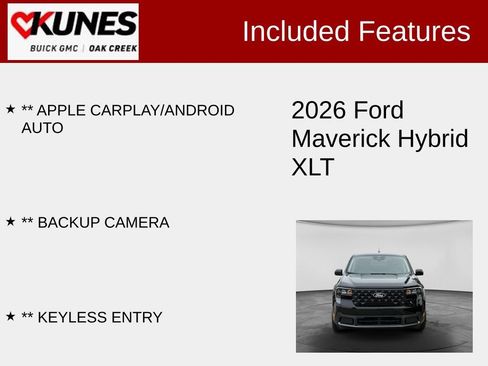 Used 2026 Ford Maverick XLT w/ Equipment Group 301A AWD/4WD image 2