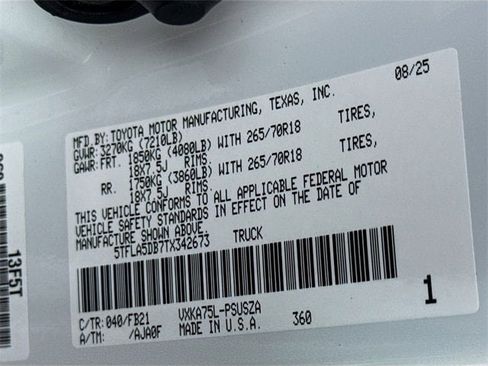 New 2026 Toyota Tundra SR5 image 30