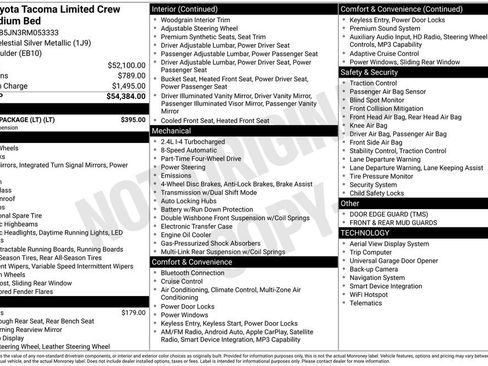 Used 2024 Toyota Tacoma Limited w/ Limited Package (LT) AWD/4WD image 17