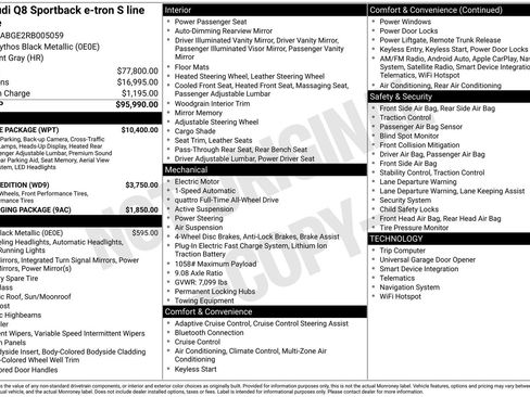 Certified 2024 Audi Q8 e-tron Prestige w/ Prestige Package image 37