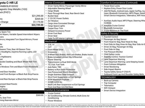 Used 2020 Toyota C-HR LE image 17