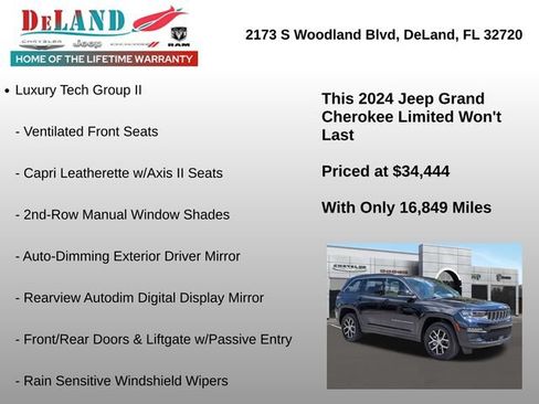 Used 2024 Jeep Grand Cherokee Limited w/ Luxury Tech Group II AWD/4WD image 6