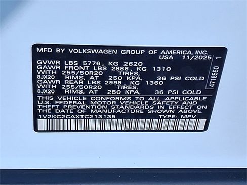 New 2026 Volkswagen Atlas Cross Sport SE image 11
