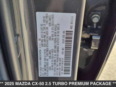 Used 2025 MAZDA CX-50 AWD 2.5 Turbo w/ Accent Package image 23
