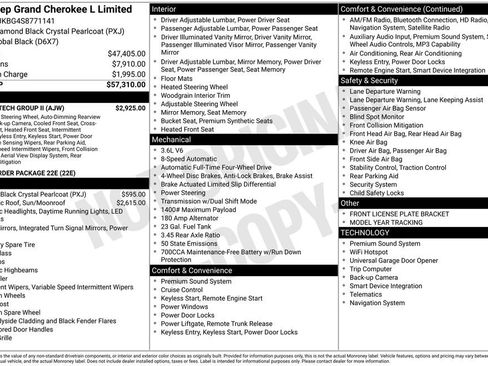 New 2025 Jeep Grand Cherokee L Limited w/ Luxury Tech Group II image 40