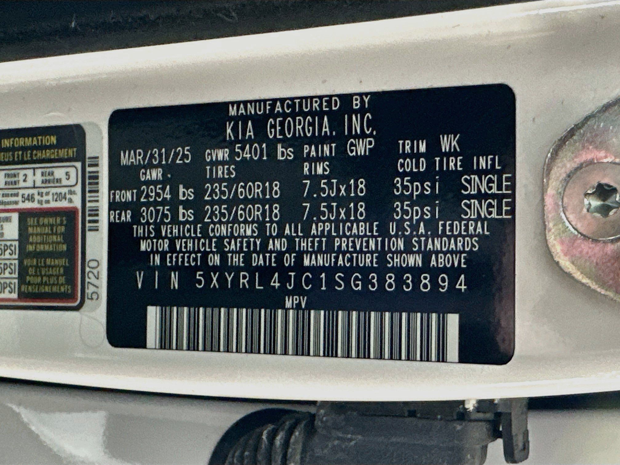 Certified 2025 Kia Sorento S w/ Panoramic Sunroof Package FWD image 32