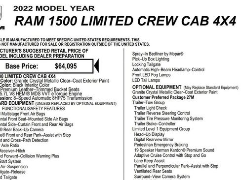 Used 2022 RAM 1500 Limited AWD/4WD image 25