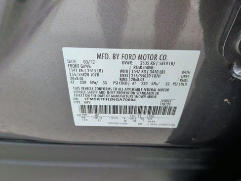 Used 2022 Ford Explorer Limited w/ Equipment Group 301A RWD image 52