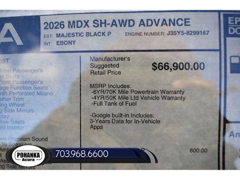 New 2026 Acura MDX w/ Advance Package AWD/4WD image 41