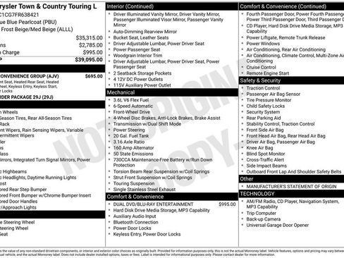 Used 2015 Chrysler Town & Country Touring-L w/ Driver Convenience Group image 15