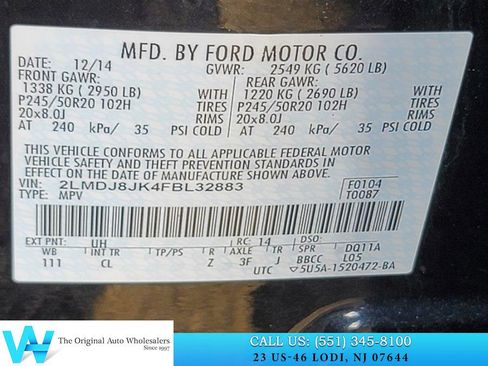 Used 2015 Lincoln MKX AWD w/ Equipment Group 102A image 19