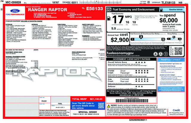 New 2026 Ford Ranger Raptor AWD/4WD image 33