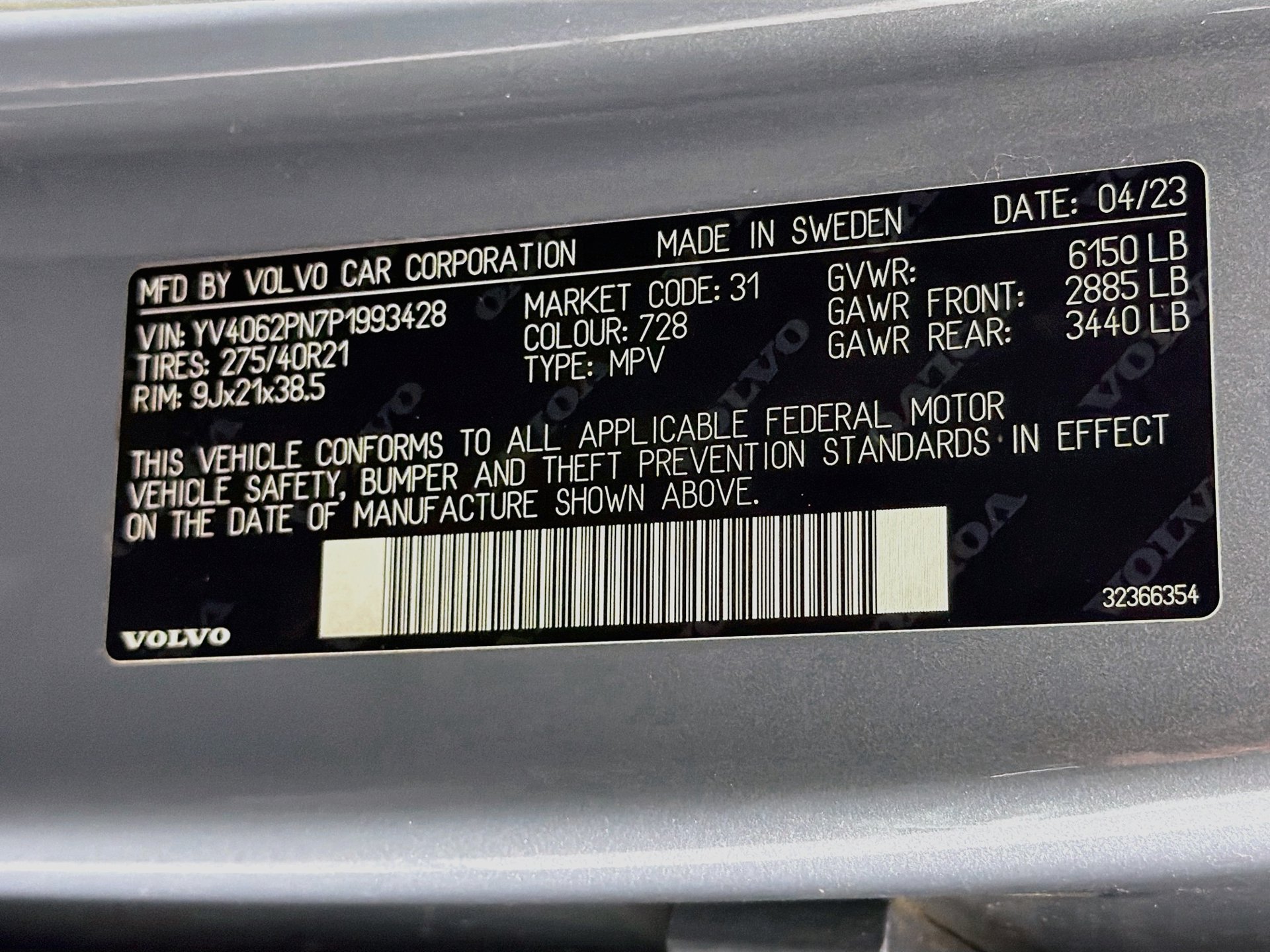 Used 2023 Volvo XC90 B6 Plus w/ Protection Package Premier AWD/4WD image 35