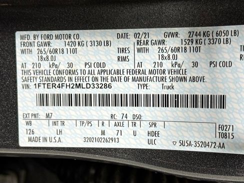 Used 2021 Ford Ranger XL w/ Equipment Group 101A High image 23