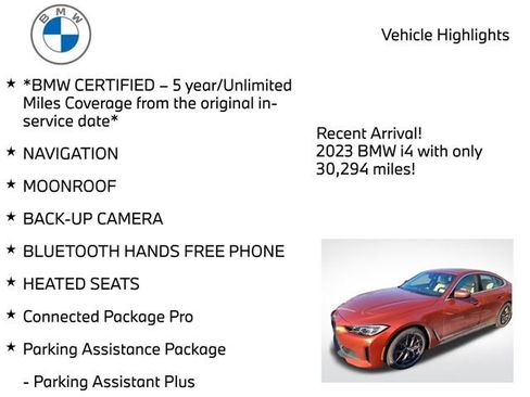 Certified 2023 BMW i4 eDrive40 w/ Premium Package image 4