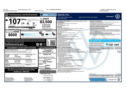 Used 2022 Volkswagen ID.4 Pro image 3