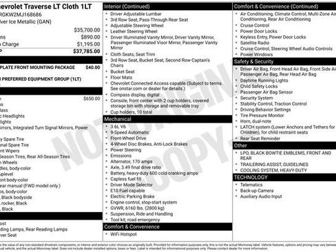 Used 2021 Chevrolet Traverse LT FWD image 36