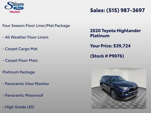 Used 2020 Toyota Highlander Platinum AWD/4WD image 8