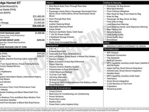 Used 2024 Dodge Hornet GT w/ GT Blacktop Package AWD/4WD image 5