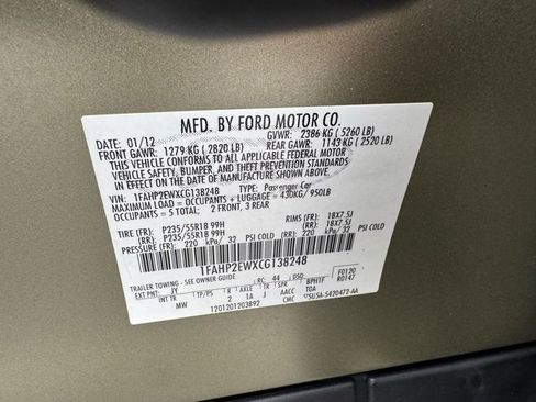 Used 2012 Ford Taurus SEL image 38