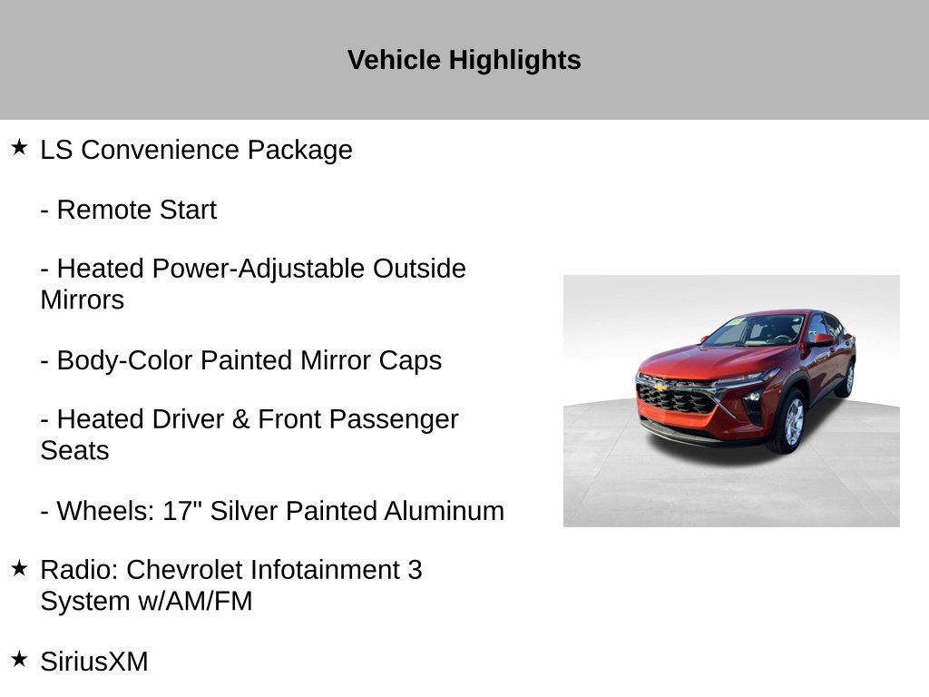 Used 2024 Chevrolet Trax LS w/ LS Convenience Package FWD image 18