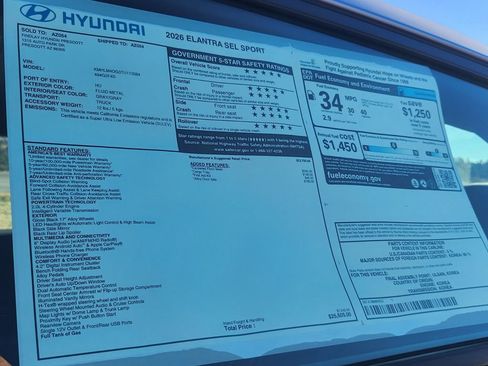 New 2026 Hyundai Elantra Sport image 31