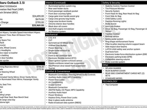 Used 2013 Subaru Outback 2.5i image 7