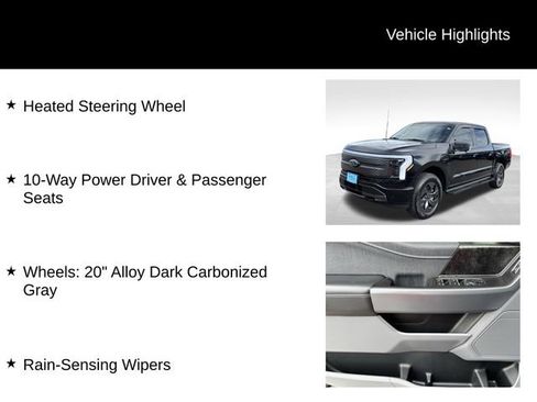 Certified 2023 Ford F150 Lightning XLT w/ Equipment Group 312A High image 15