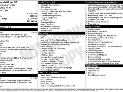 Certified 2022 Hyundai Kona SEL AWD/4WD image 36