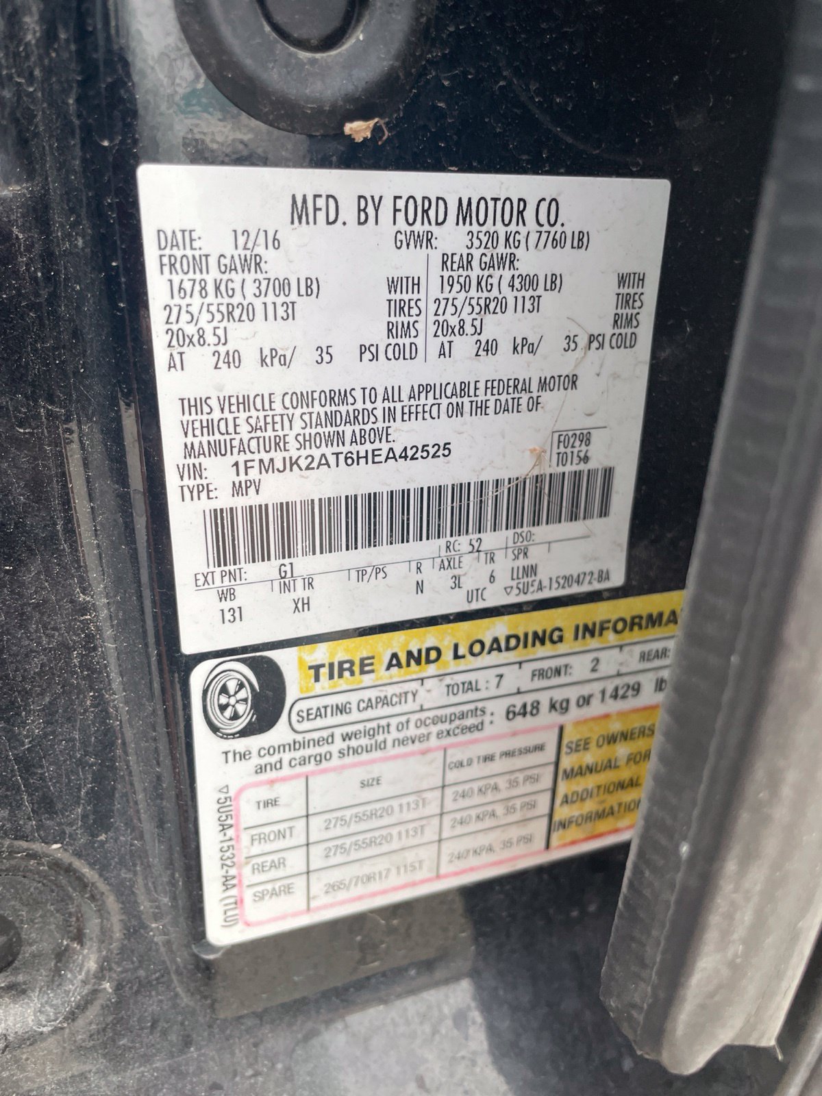 Used 2017 Ford Expedition EL Limited w/ Equipment Group 301A AWD/4WD image 10