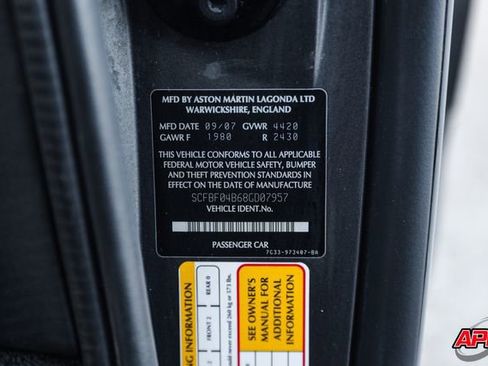 Used 2008 Aston Martin V8 Vantage Roadster image 76