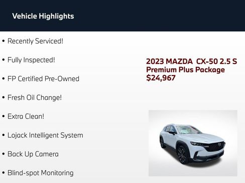 Used 2023 MAZDA CX-50 AWD 2.5 S w/ Cargo Package image 2