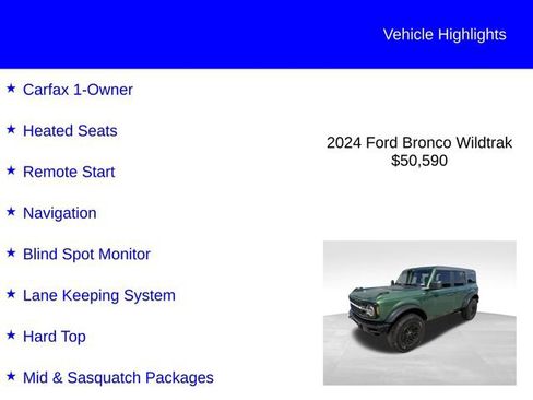 Used 2024 Ford Bronco Wildtrak AWD/4WD image 2